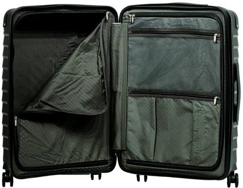 SwissBags Diamond cut medium case 67 cm metallic black