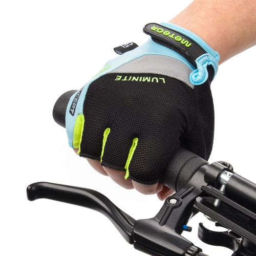 Rękawiczki rowerowe Meteor Gel GX38 M niebiesko-zielony