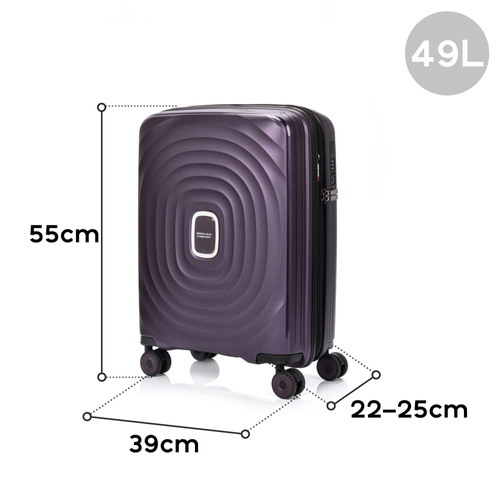 Walizka Kabinowa SwissBags Echo 55cm Fioletowa