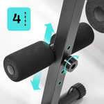 Exercise bench Meteor, incline, for sit-ups, up to 150 kg