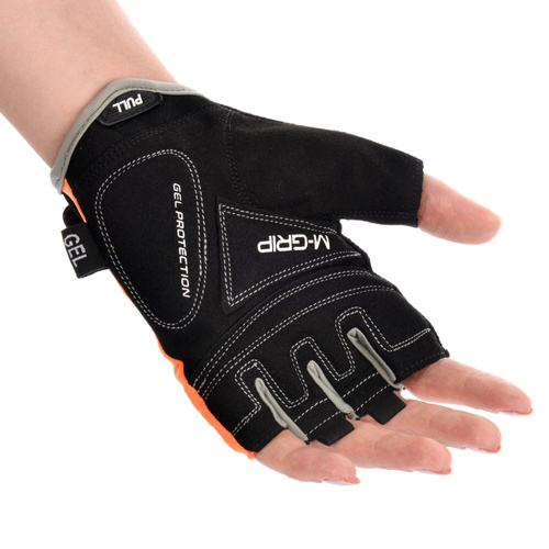 Rękawiczki rowerowe Meteor Gel GX35 S pomarańczowy