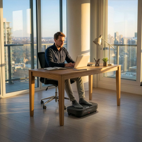 Platforma wibracyjna do ćwiczeń Meteor – pilot, gumy oporowe, udźwig 160 kg