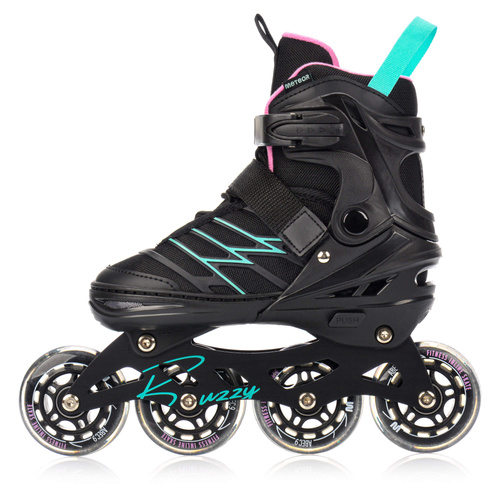 Inline skates Meteor Buzzy L 38-43 black/pink/mint