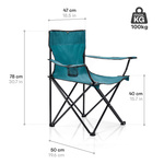 Meteor Quay folding chair sea colour