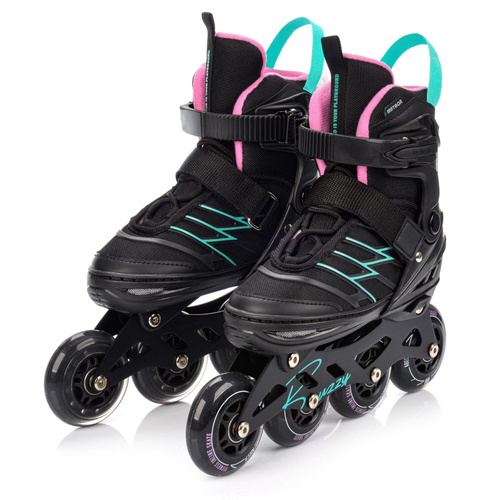 Inline skates Meteor Buzzy L 38-43 black/pink/mint