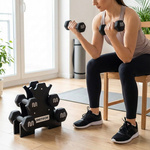 Cast Iron Dumbbell Set with Stand Meteor 3 / 2 / 1 kg