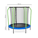 Trampolina dla dzieci Meteor TRP-55 150 cm niebieski/zielony