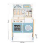 Wooden kitchen with accessories