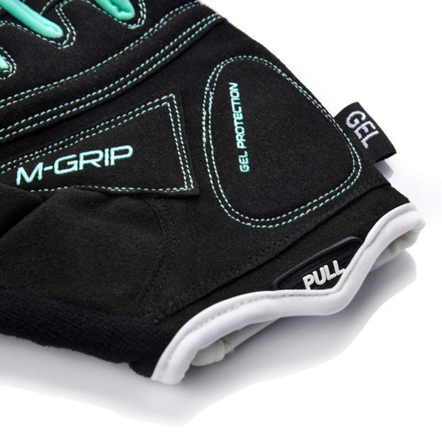 Bike gloves Meteor Gel GX37 XXL white/mint