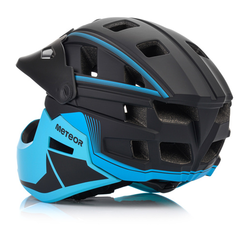 Full-face bicycle helmet Meteor Hydra M 55-58 cm black/blue
