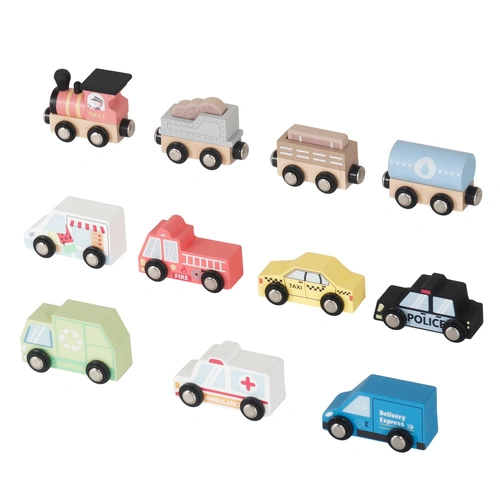 Wooden car set