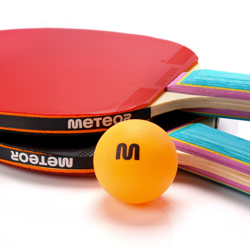 Set of 2 table tennis rackets Meteor Zephyr* and 3 balls