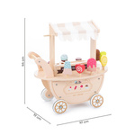Wooden Ice Cream Cart beige