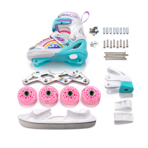 Rolki 4w1 Meteor Rainbow M 34-37