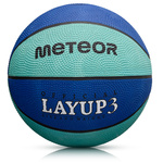 Piłka do koszykówki Meteor Layup 3 niebieski