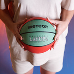 Piłka do koszykówki Meteor Layup 4 czerwony/zielony