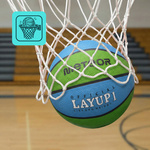 Basketball Meteor Layup 1 blue/green