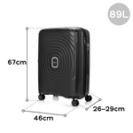 Średnia Walizka SwissBags Echo 67cm Czarna