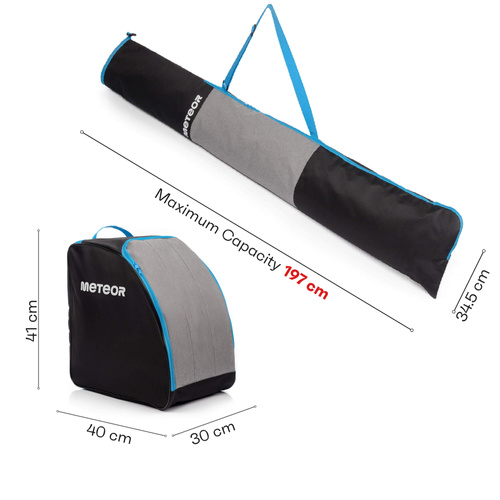 Ski set Meteor Norse grey/black