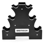 Zestaw hantli żeliwnych ze stojakiem Meteor 3, 2, 1 kg