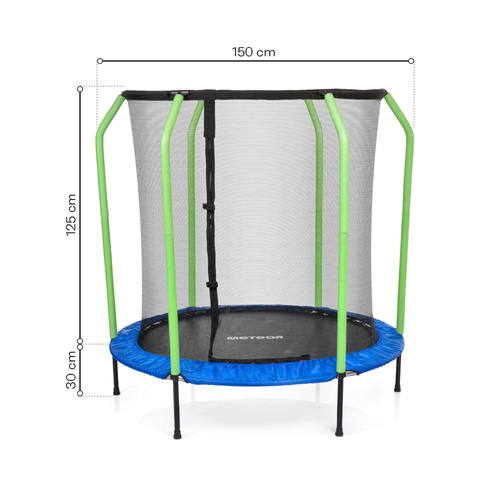 Trampolina dla dzieci Meteor TRP-55 150 cm niebieski/zielony