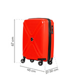 Średnia walizka SwissBags Cross-Box 67 cm czerwony