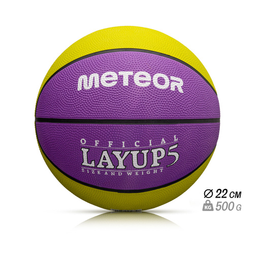 Basketball Meteor Layup 5 yellow/purple