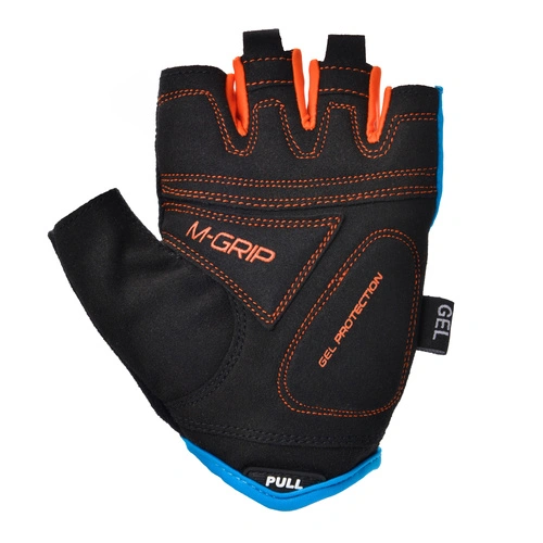 Bike gloves Meteor Gel GX36 l blue/orange