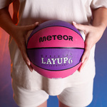 Piłka koszykowa Meteor Layup 6 różowy/fioletowy