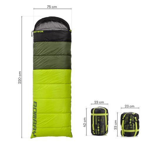 Sleeping bag Meteor Bombay L green/black