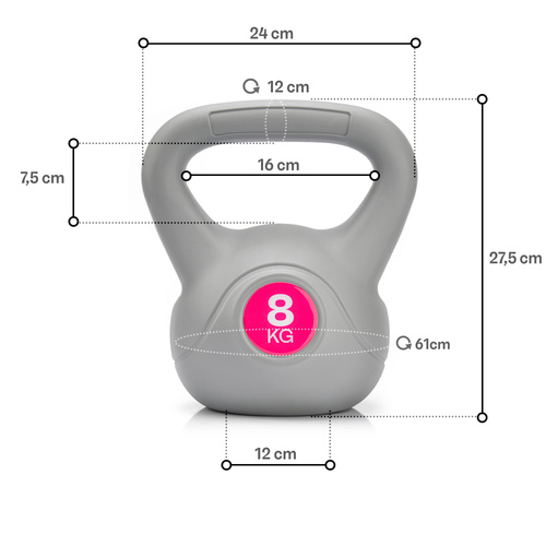 Kettle bell bituminous Meteor 8 kg