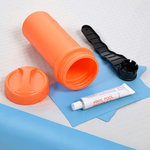 Inflatable air track Meteor 500 cm light blue