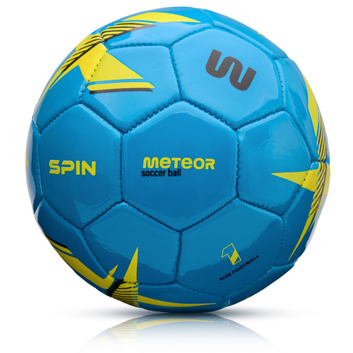 Piłka nożna Meteor Spin 1 niebieski