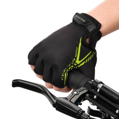 Bike gloves Meteor MX12 L black/neon yellow