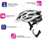 Meteor cycling helmet MV29 Drizzle L 58-61 cm mint/white/grey