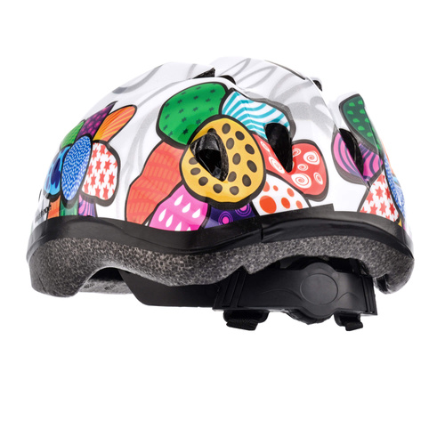 Kask rowerowy dla dzieci Meteor KS07 M 52-56 cm Colourful flowers