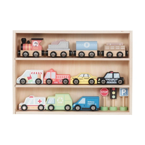 Wooden car set