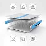 Inflatable air track Meteor 500 cm light blue