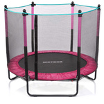 Mała trampolina dla dzieci Meteor TRP-50 140 cm różowy