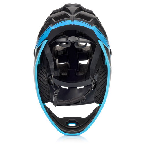 Kask rowerowy full-face Meteor Hydra M 55-58 cm czarny/niebieski