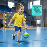 Piłka do koszykówki Meteor Layup 1 niebieski/zielony