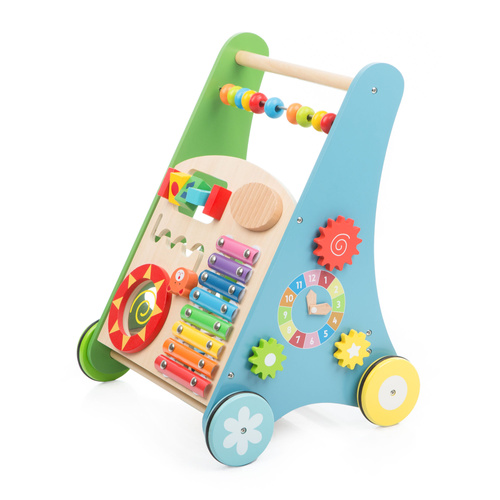 Wooden manipulative walker