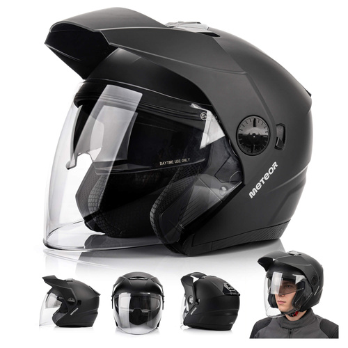 Motorcycle helmet Meteor Hekato M 57-58 cm black