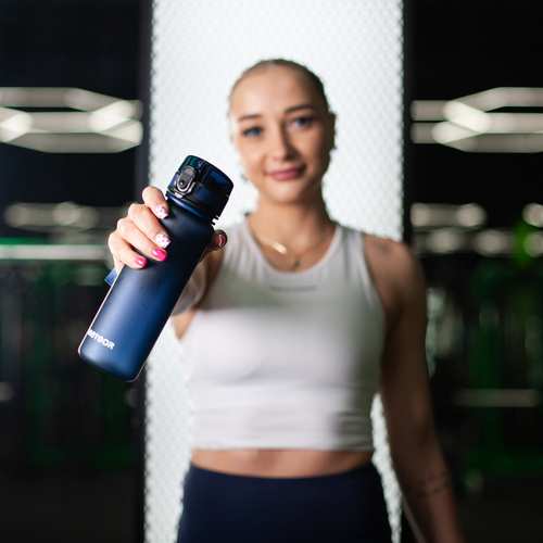 Sports water bottle Meteor 650 ml navy blue