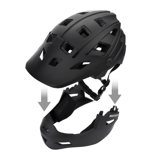Full-face bicycle helmet Meteor Hydra L 58-61 cm black