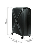 Duża walizka SwissBags Cross-Box 78 cm czarny