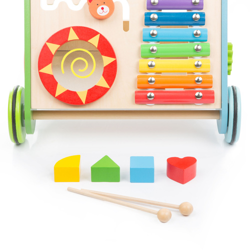 Wooden manipulative walker