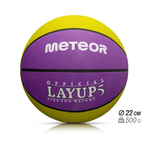 Basketball Meteor Layup 5 yellow/purple