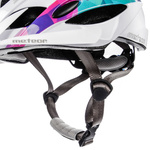 Meteor cycling helmet Shimmer M white in mold