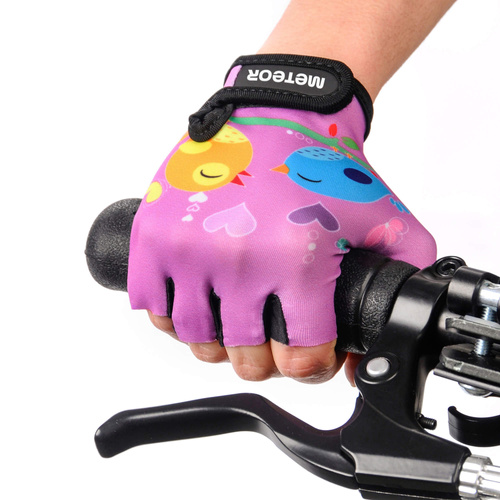 Meteor Kids M Owl cycling gloves